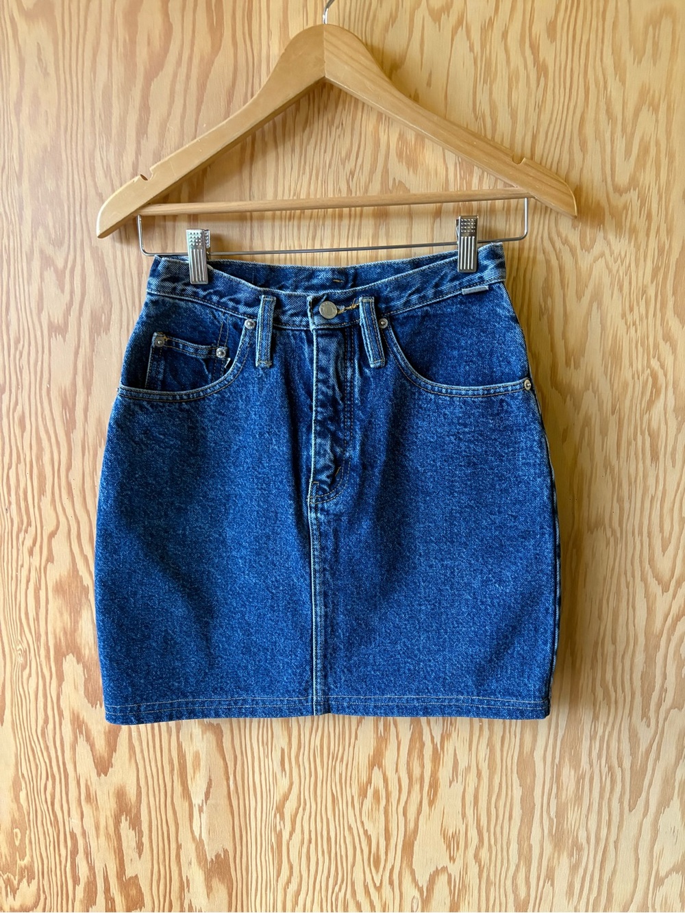 Vintage ESPRIT  Dark Blue Denim Mini Skirt